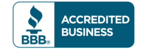 A logo that says, “BBB accredited business.”