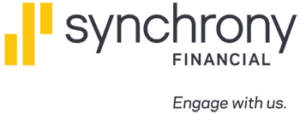 The Synchrony Financial logo and tagline that says, "Engage with us."